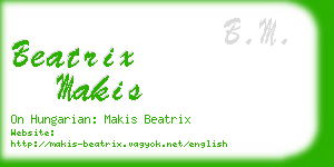 beatrix makis business card